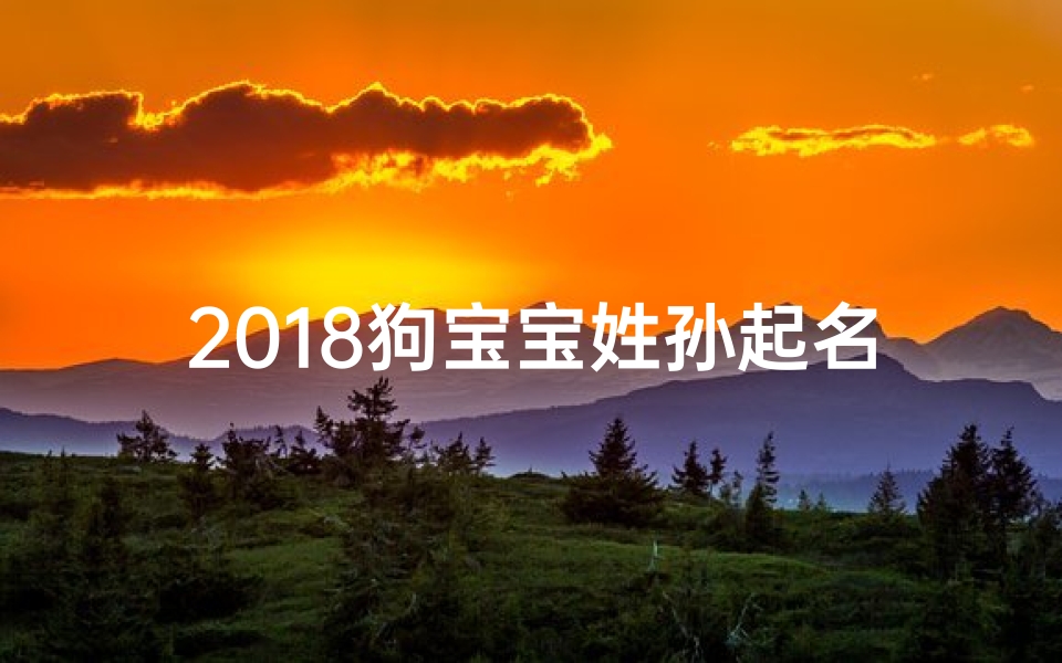 2018狗宝宝姓孙起名字女孩_2018狗宝宝孙姓宝宝，寓意吉祥的精选名字大公开