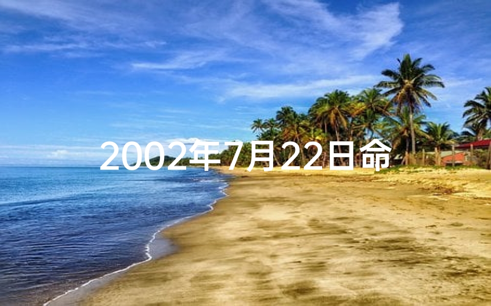 2002年7月22日命格、2002年7月22日出生的人