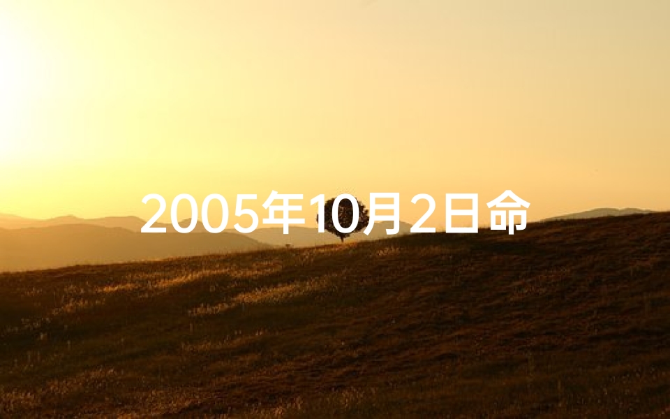 2005年10月2日命格_2005年10月2日命格：揭秘非凡命运日