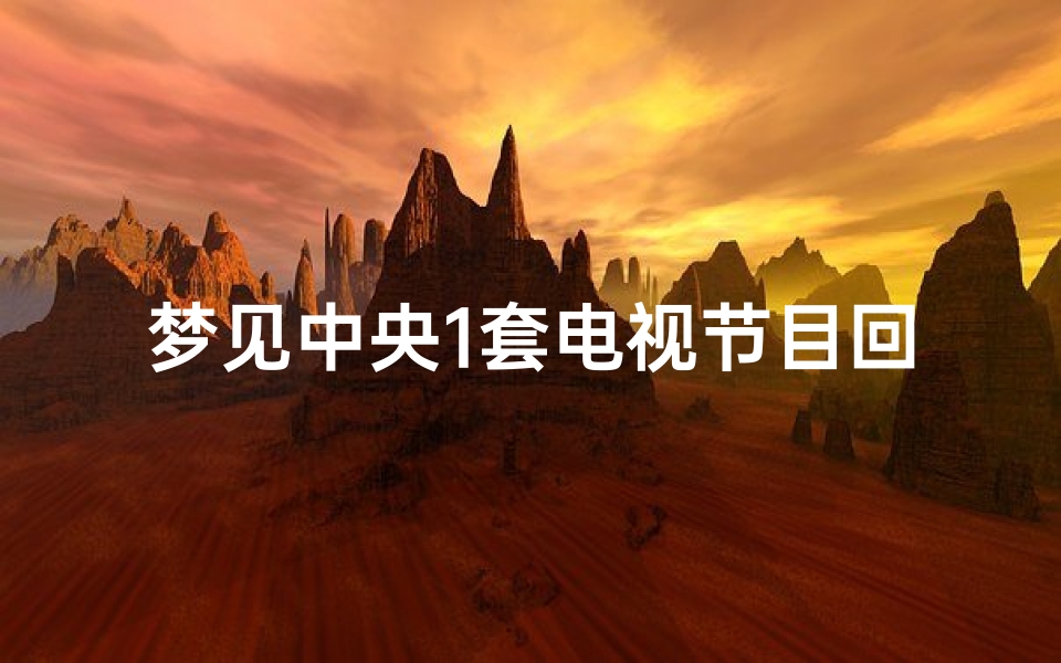 梦见中央1套电视节目回看、梦见中央1套电视节目回看了