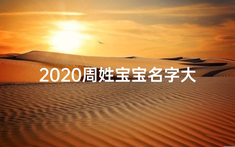 2020周姓宝宝名字大全