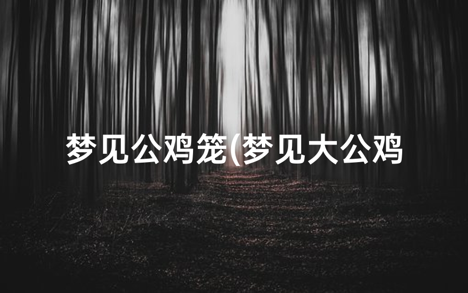 梦见公鸡笼(梦见大公鸡在笼子里)