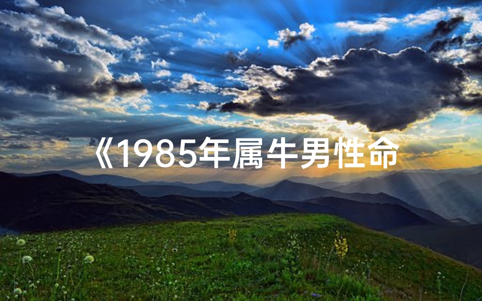 《1985年属牛男性命格揭秘：命运轨迹全解析》