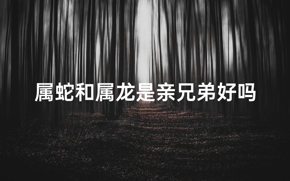 属蛇和属龙是亲兄弟好吗;属蛇属龙亲兄弟，缘起千年不解缘